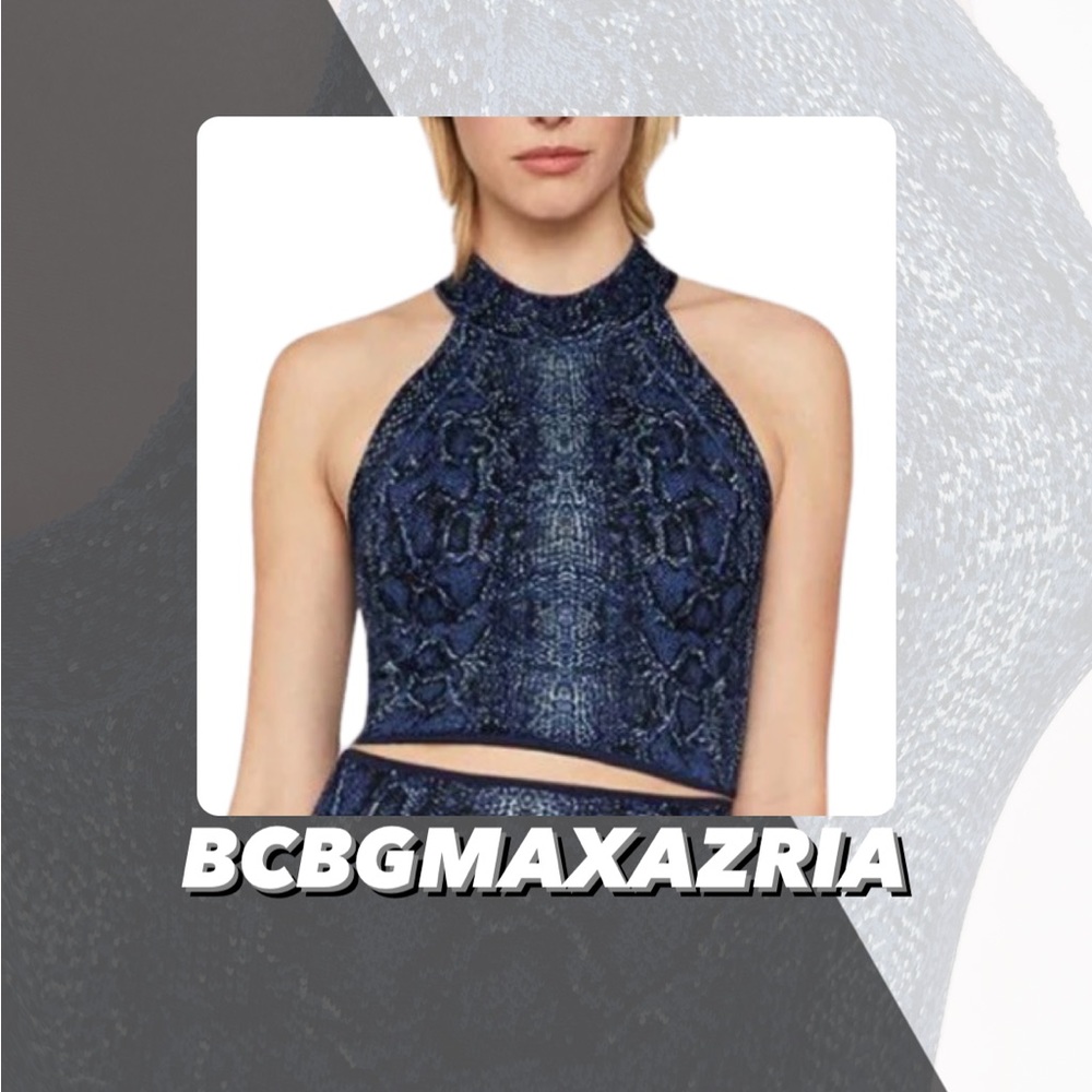 NWT BCBGMaxAzria Snake Skin Print Crop Top